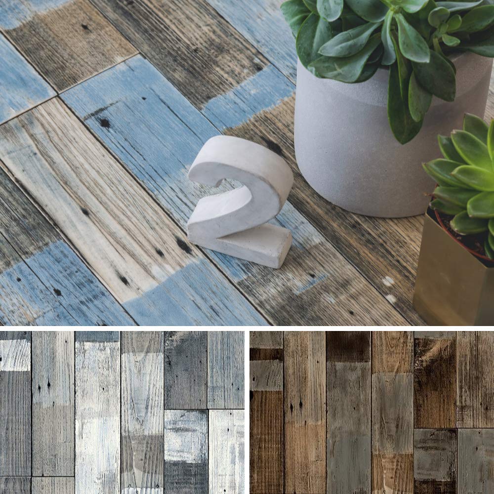 Buy Cushion Sheet Vinyl Flooring Lino in Rustic and Antique Blue