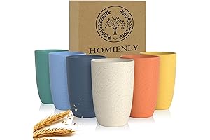 Homienly Wheat Straw Cups for Kids: Unbreakable, Reusable, and Dishwasher Safe