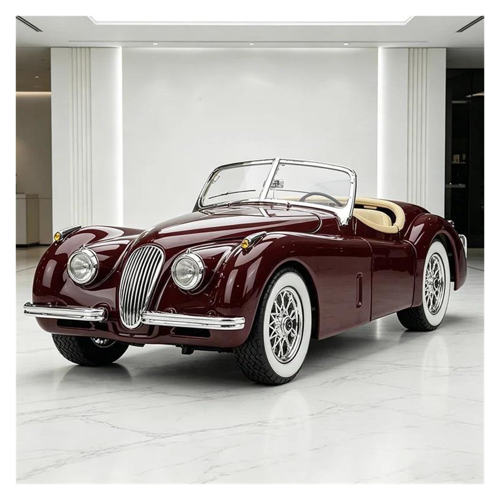 Audsni Red Die-Cast Diecast Car Model For Jaguar Xk120 Diecast Model Car