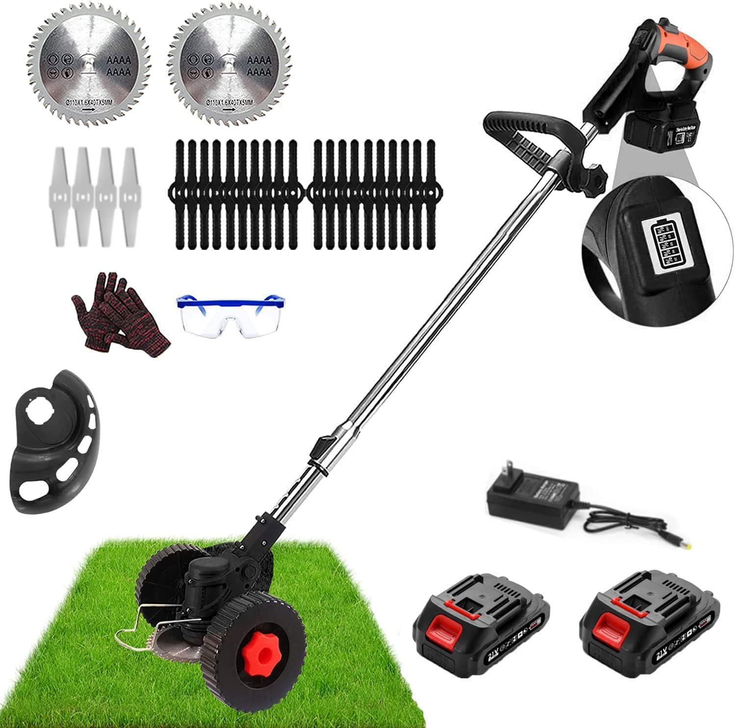 Weed Wacker Cordless Weed Eater Battery Powered Brush Cutter, for sale