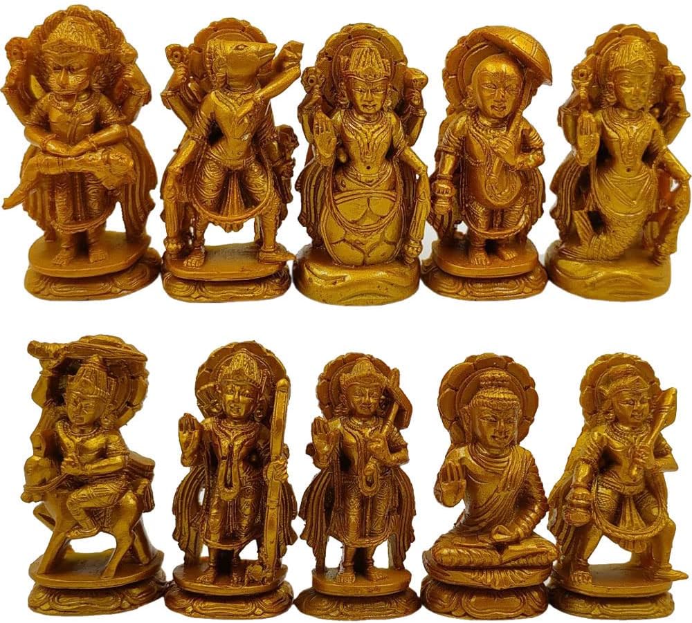 odishabazaar Dashavatara -Ten Incarnations/Avatars of Lord Vishnu -Lord Vishnu All Avtar Statues
