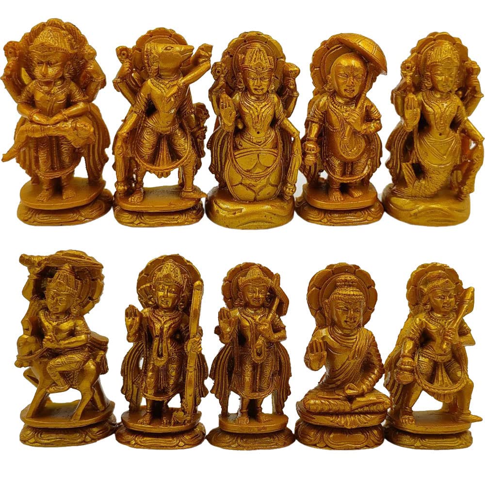 odishabazaar Dashavatara -Ten Incarnations/Avatars of Lord Vishnu -Lord Vishnu All Avtar Statues