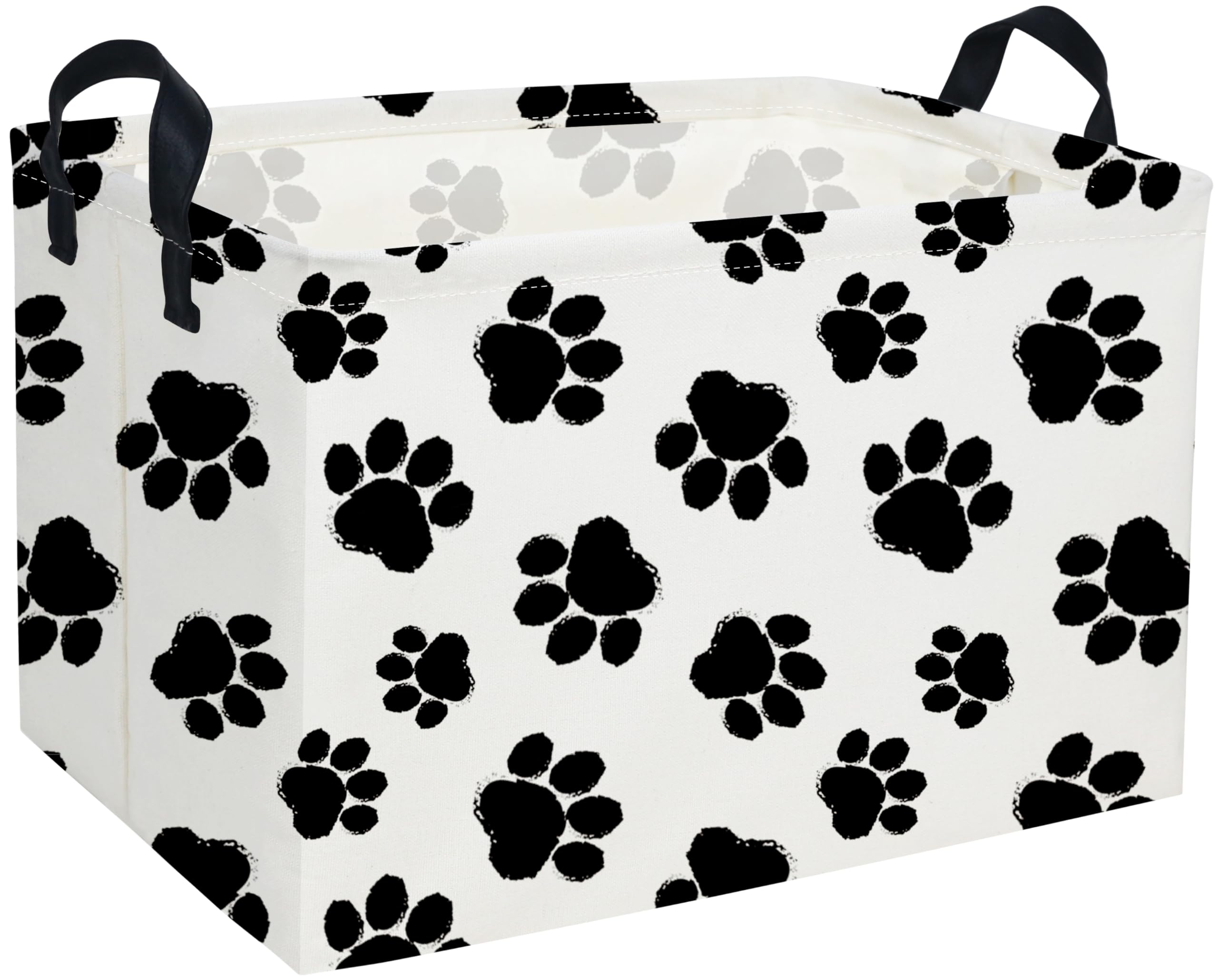 Rectangle Dog Baskets Paw Basket Cute Storage Bin Fish Box for Room Decor Gift Basket(Dog paw)