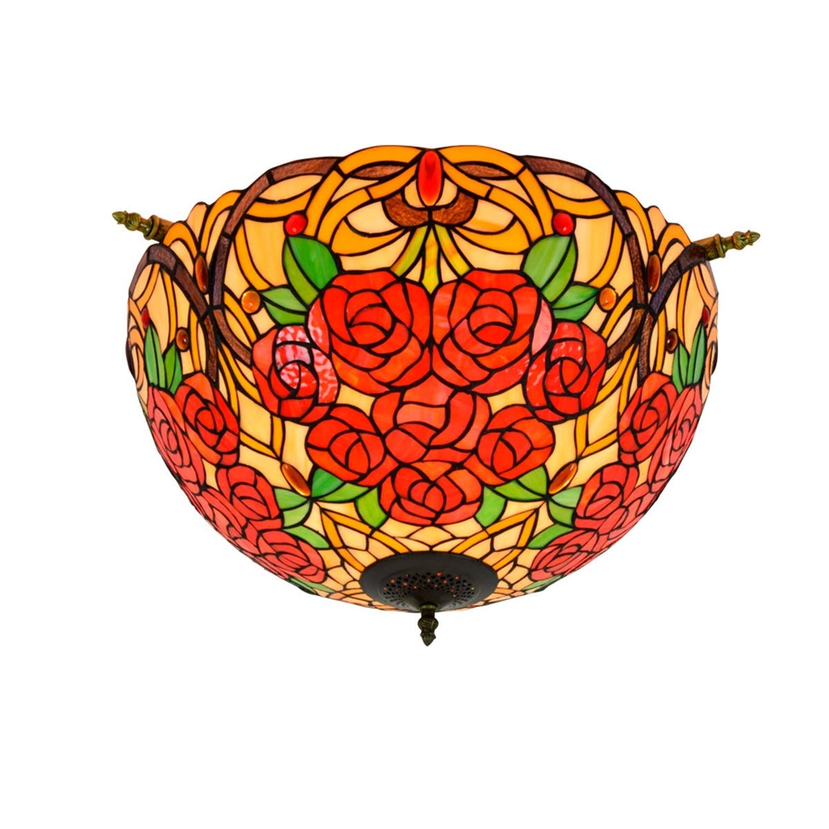 Plafonnier Tiffany 55cm grand lustre vintage chic pour salon