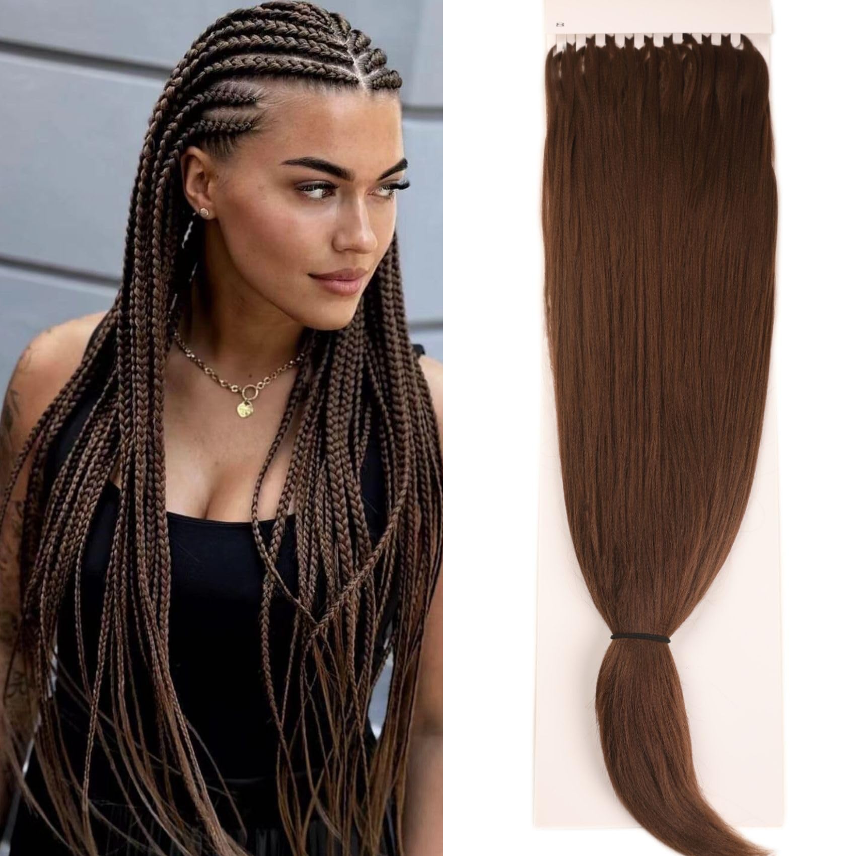  Snapklik.com : Braiding Hair Pre Stretched Brown Prestretched Pre ...