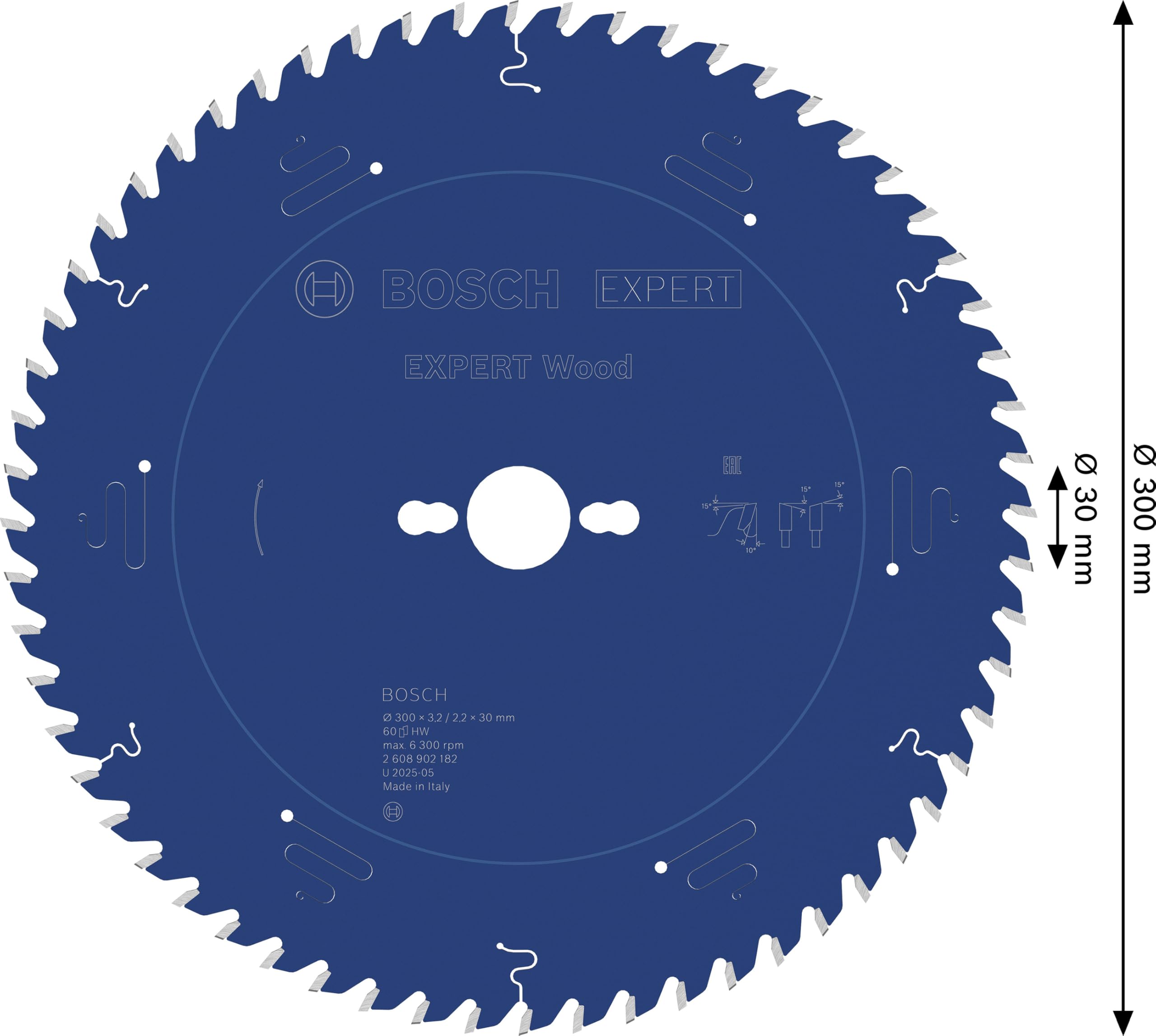 Bosch 1x Tarcza pilarska EXPERT Wood (do Miękkie drewno, Ø mm, Professional Akcesoria Przewodowa stołowa pilarka tarczowa)