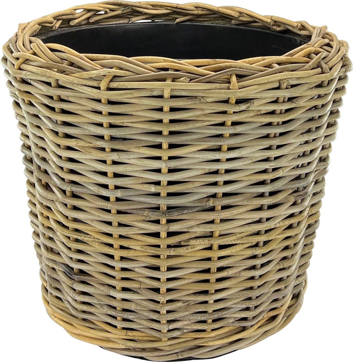 Maceta de ratán Drypot – diámetro 50 x 52 cm – Maceta sostenible con recipiente interior de plástico reciclado impermeable – Macetas para interior – cestas para plantas – Cesta para plantas –