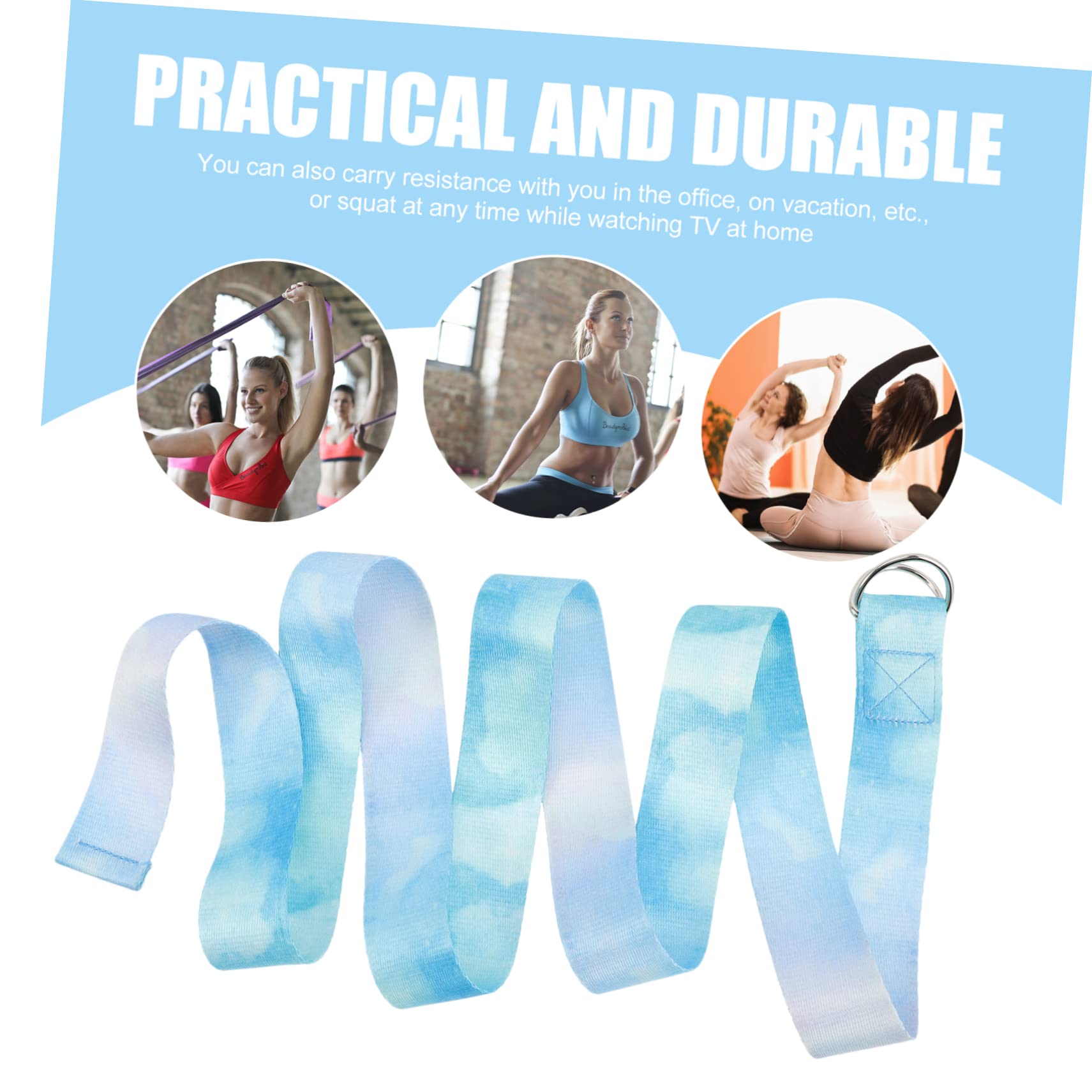 DEARMAMY 2Pcs Yoga Resistance Bands Stretching Bands for Home Workouts Leg Strengthening and Flexibility Training for All Fitness Levels