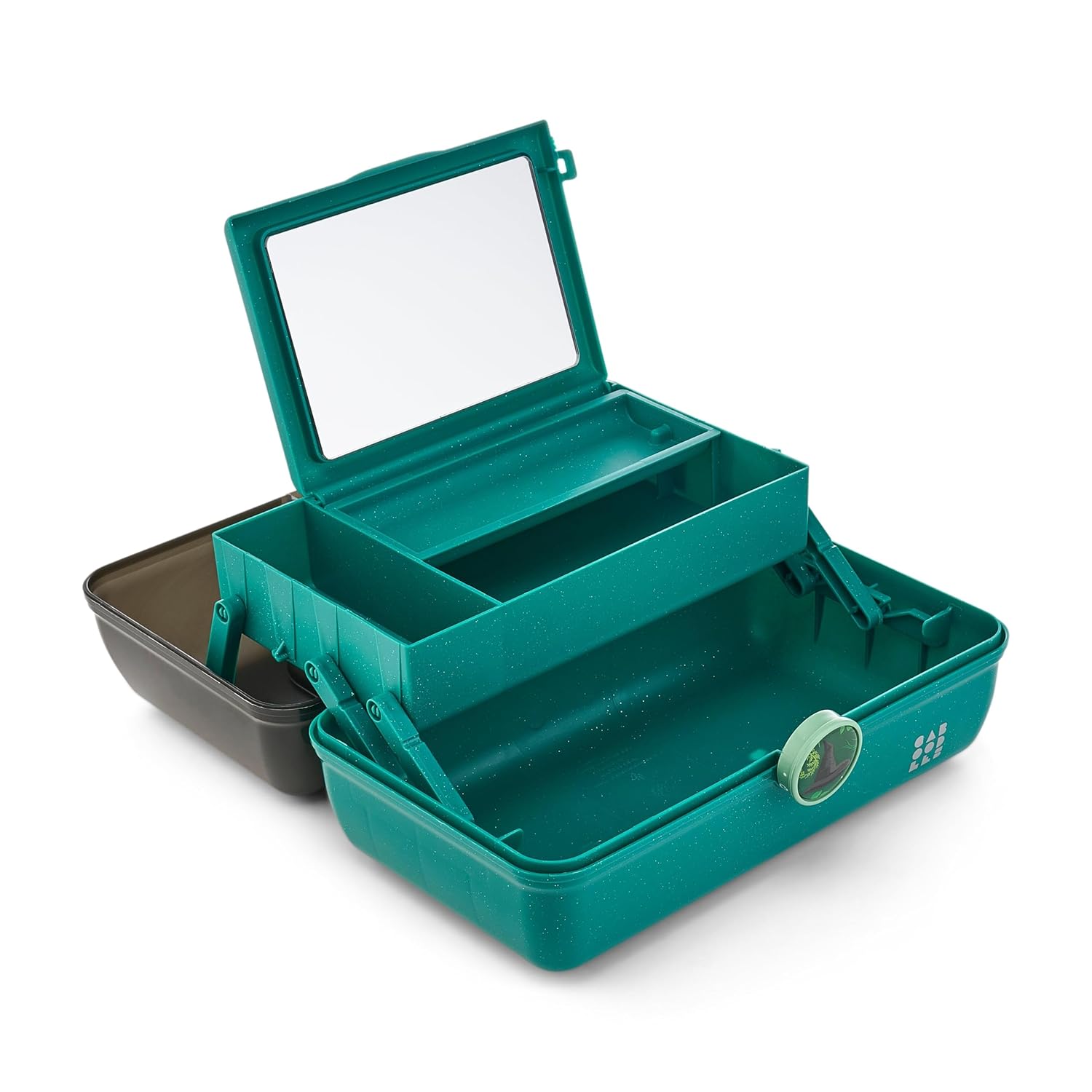 Caboodles On-The-Go Girl Makeup Box, Wicked: For Good Elphaba Essence Limited Edition, Hard Plastic Makeup Organizer Box, Built-In Mirror, Secure Latch, Includes a Wicked-Themed Sticker Sheet