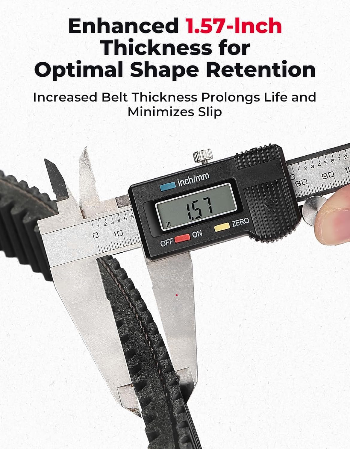 KEMIMOTO 3211216 Snowmobile Drive Belt CVT Belt Compatible with Polaris 850 RMK Khaos 155, 850 PRO RMK 165,850 RMK SP 155, 850 RMK Khaos 146,850 RMK Khaos Slash 165/155, 850 PRO RMK Slash 16
