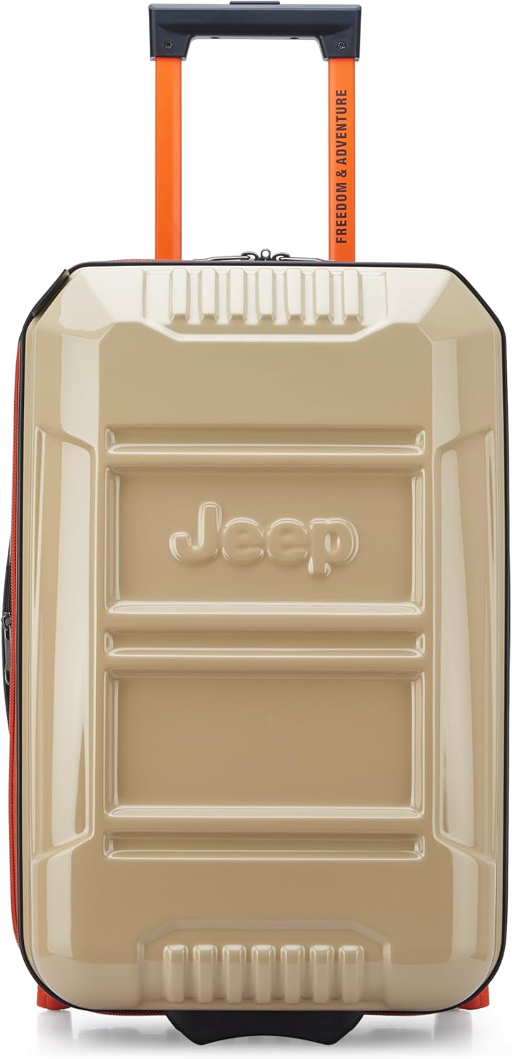 Jeep JH003B Hardside Expandable Luggage with Two Wheels, Warm Sand, Carry-On 21 Inch