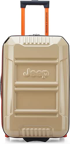 Jeep JH003B Hardside Expandable Luggage with Two Wheels, Warm Sand,