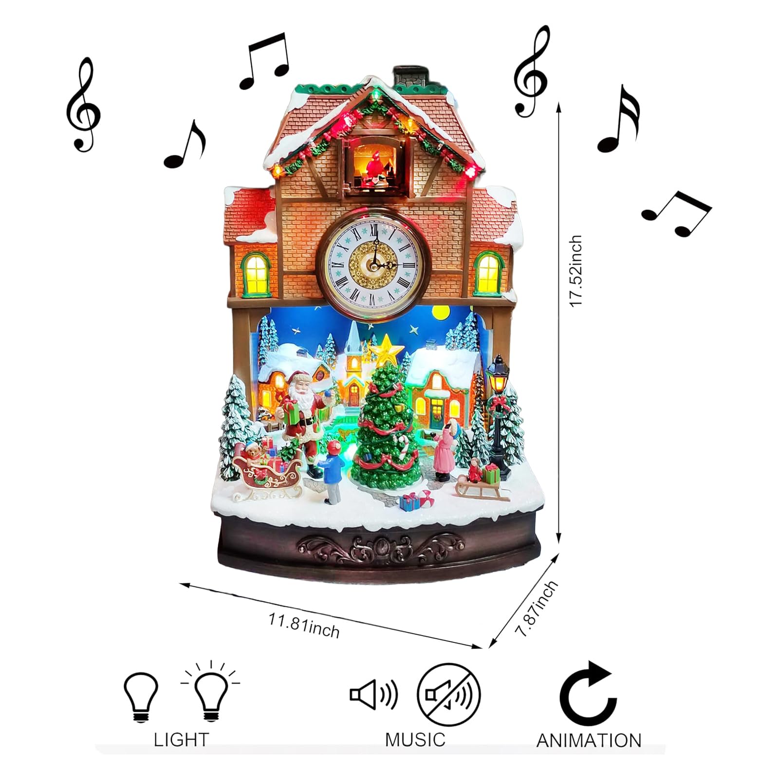 Amazon.com: MOMENTS IN TIME Christmas Village Cuckoo Clock