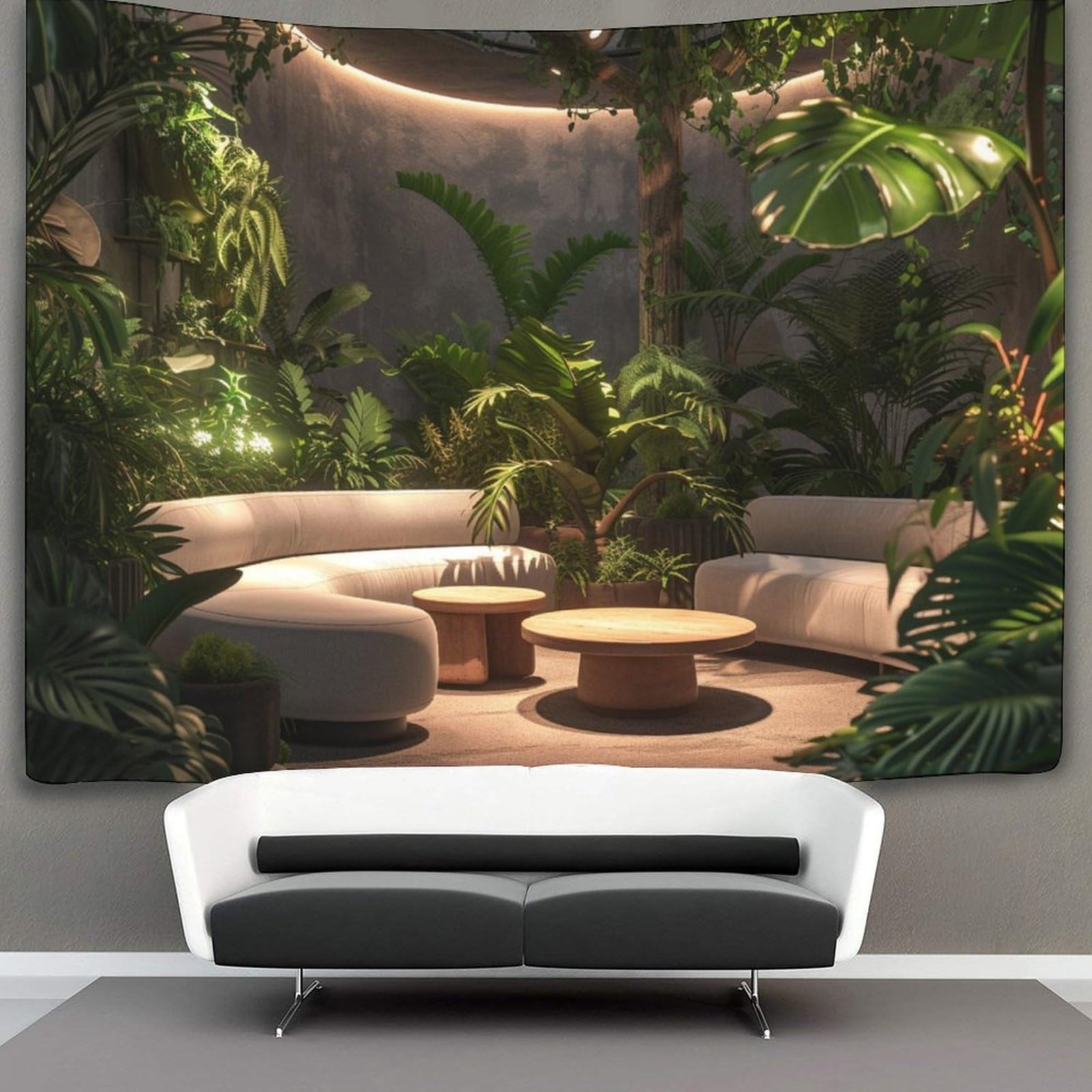 kaiyun Jungle Cabins Decor Tapestry,Bio Buildings Wall Art Tapestries Wall Hangings for Living Room Bedroom Dorm 130cmx150cm