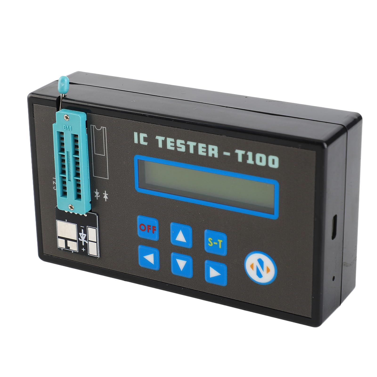 Tester per Circuiti Integrati Tester per Chip Multifunzione ABS Display LED Ricaricabile Portatile a 24 Pin per Tecnici di Riparazione Elettronica Hobbisti Che Testano Chip Logici Diodi