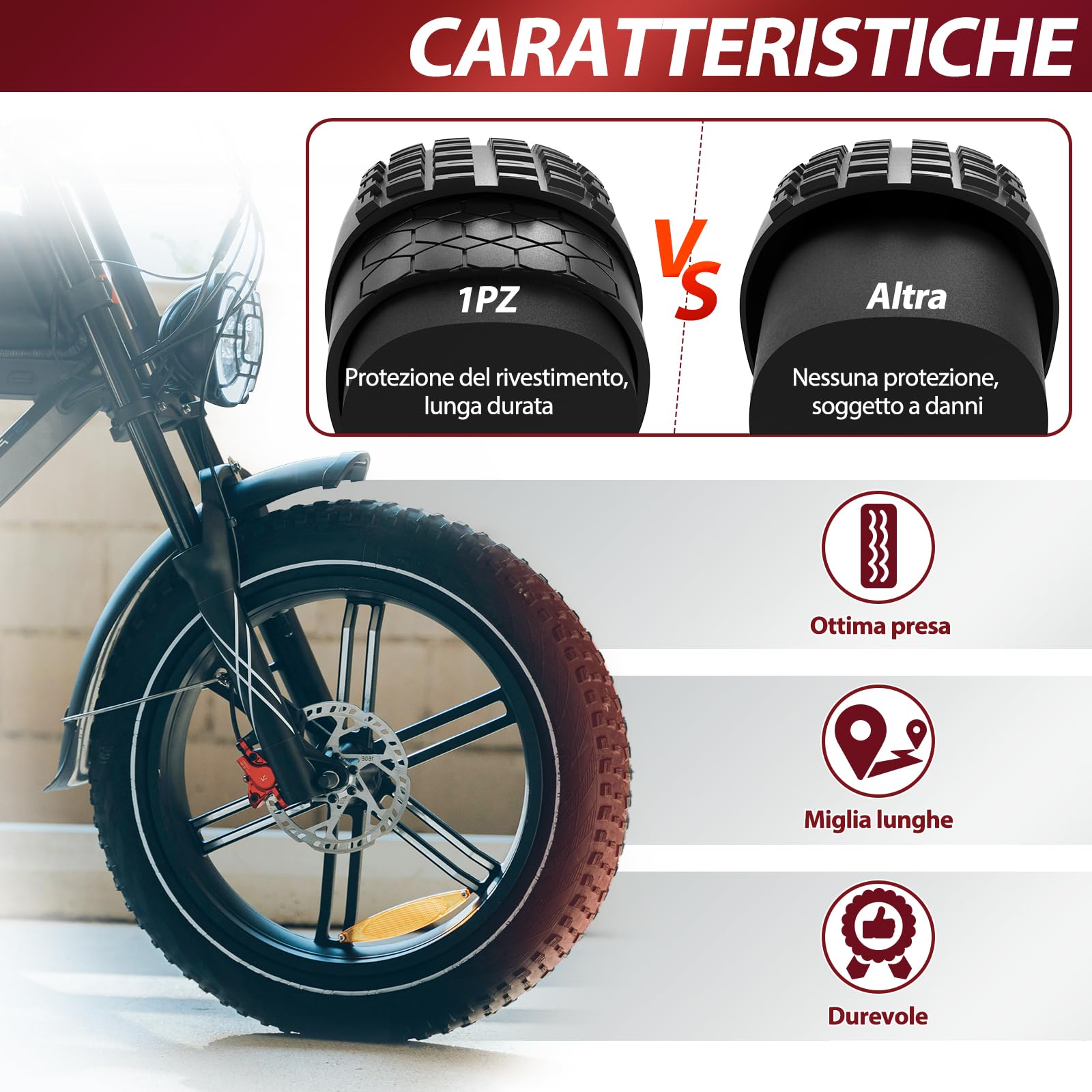1PZ 20x4,0 Protezione Camera d'Aria per Fat Bike E-Bike, 1 Pezzo | Tire Liner per Pneumatici 20x4.0, Protegge la Camera d'Aria da Spine e Forature, per MTB e Bici Elettriche
