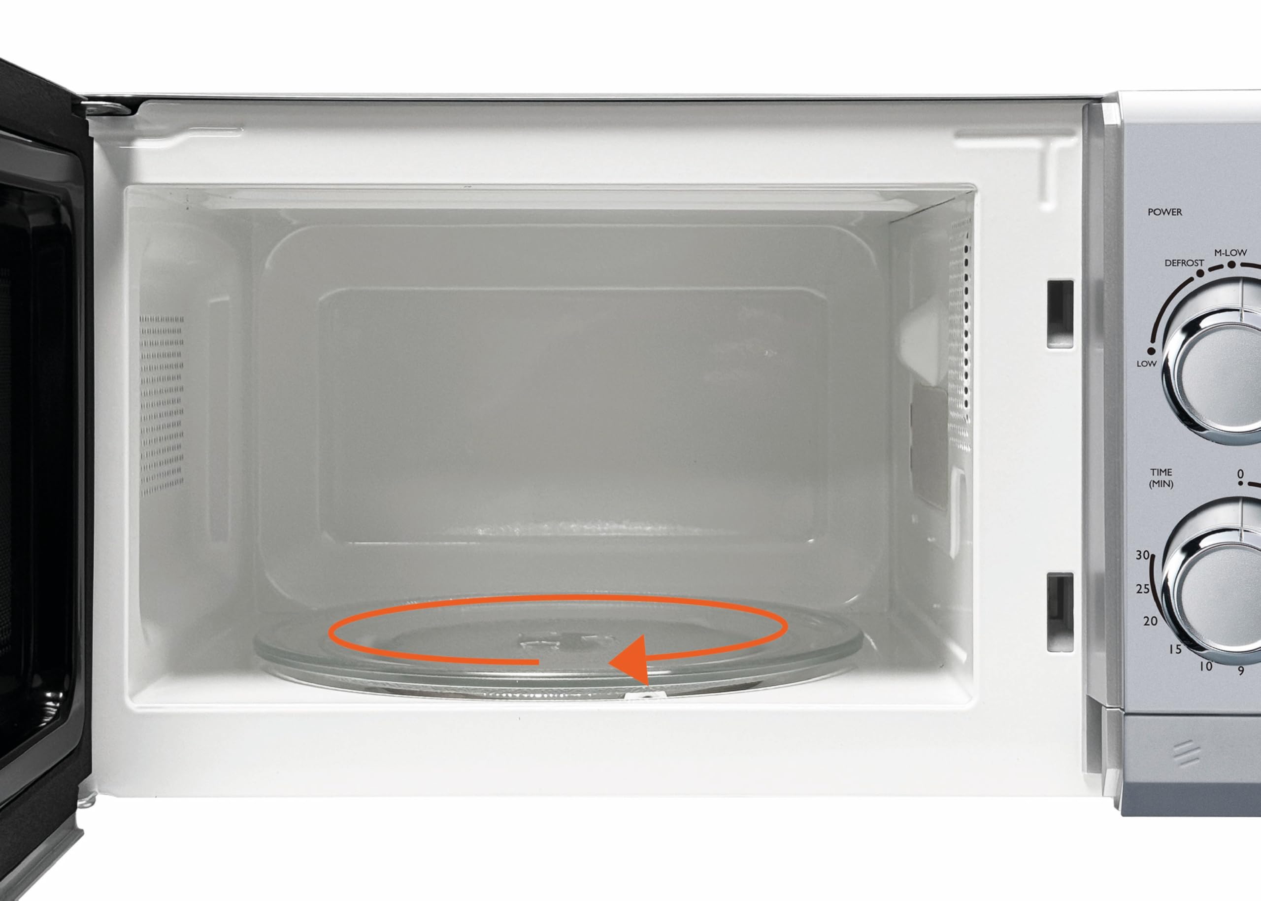 Silva Homeline MW-U 25.4 – Unterbau-Mikrowelle 700 W, 17 L Garraum, 6 Leistungsstufen inkl. Auftauen, 30-Minuten-Timer, akustisches Endsignal, Glasdrehteller 24,5 cm, inkl. Unterbau-Montagematerial –