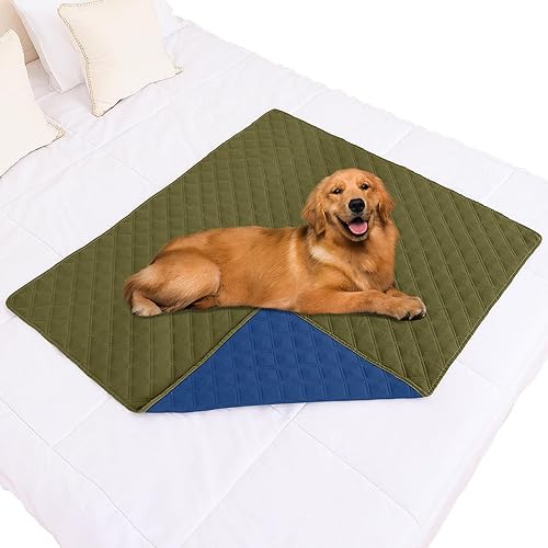 Miniatura 126 de Smiry Funda impermeable para cama de mascota, suave y lavable, para cama, sofá, reversible, perros pequeños, medianos, grandes, gatos, diseño