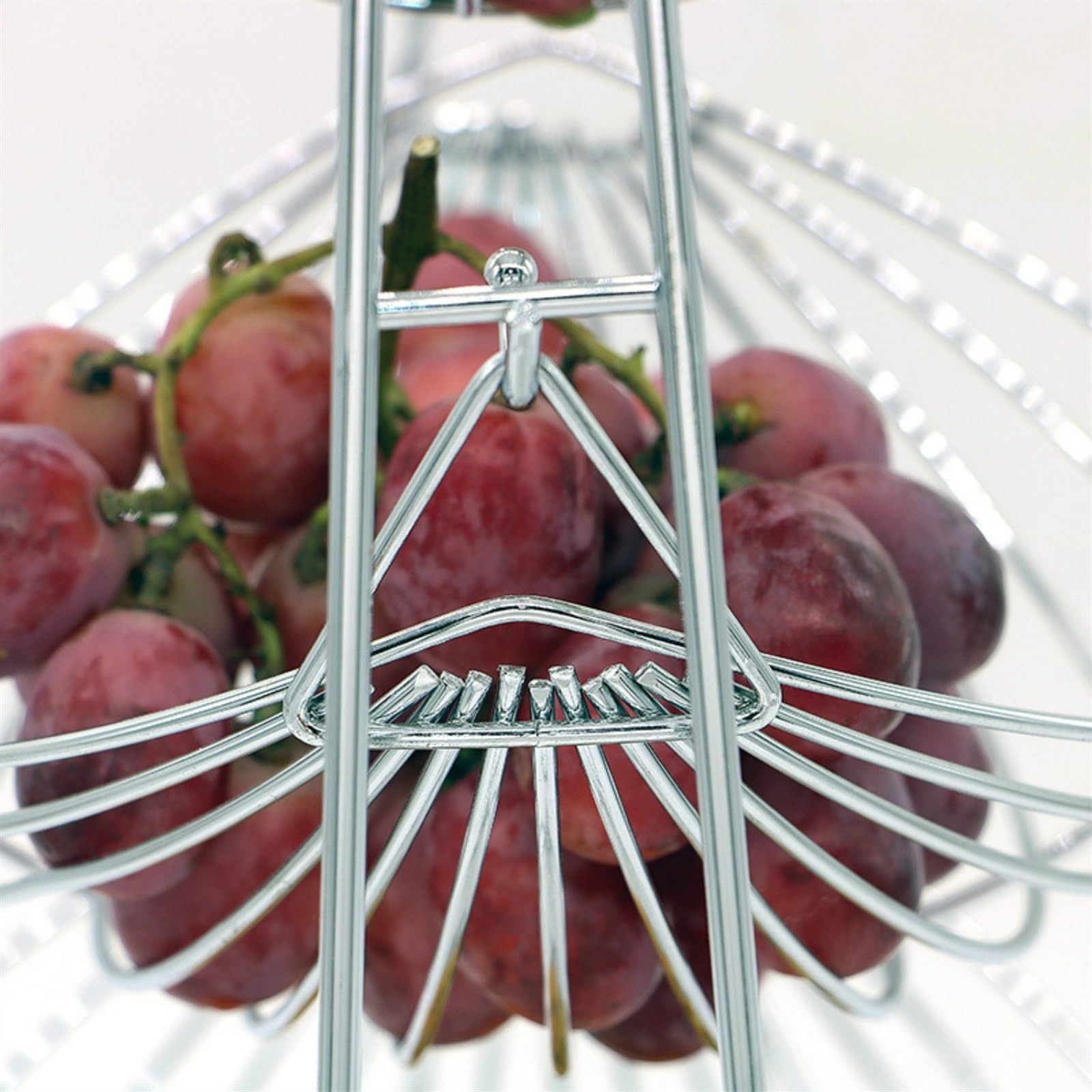 Estantes de frutas Cesta de frutas metal 3 niveles, cesta almacenamiento y verduras for encimera cocina, organizador desmontable for productos bocadillos pan