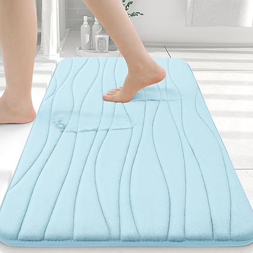 Miniatura 91 de Buganda - Alfombra de baño de espuma viscoelástica 24x16, tapetes de baño extra suaves y absorbentes, antideslizantes y lavables a máquina para el