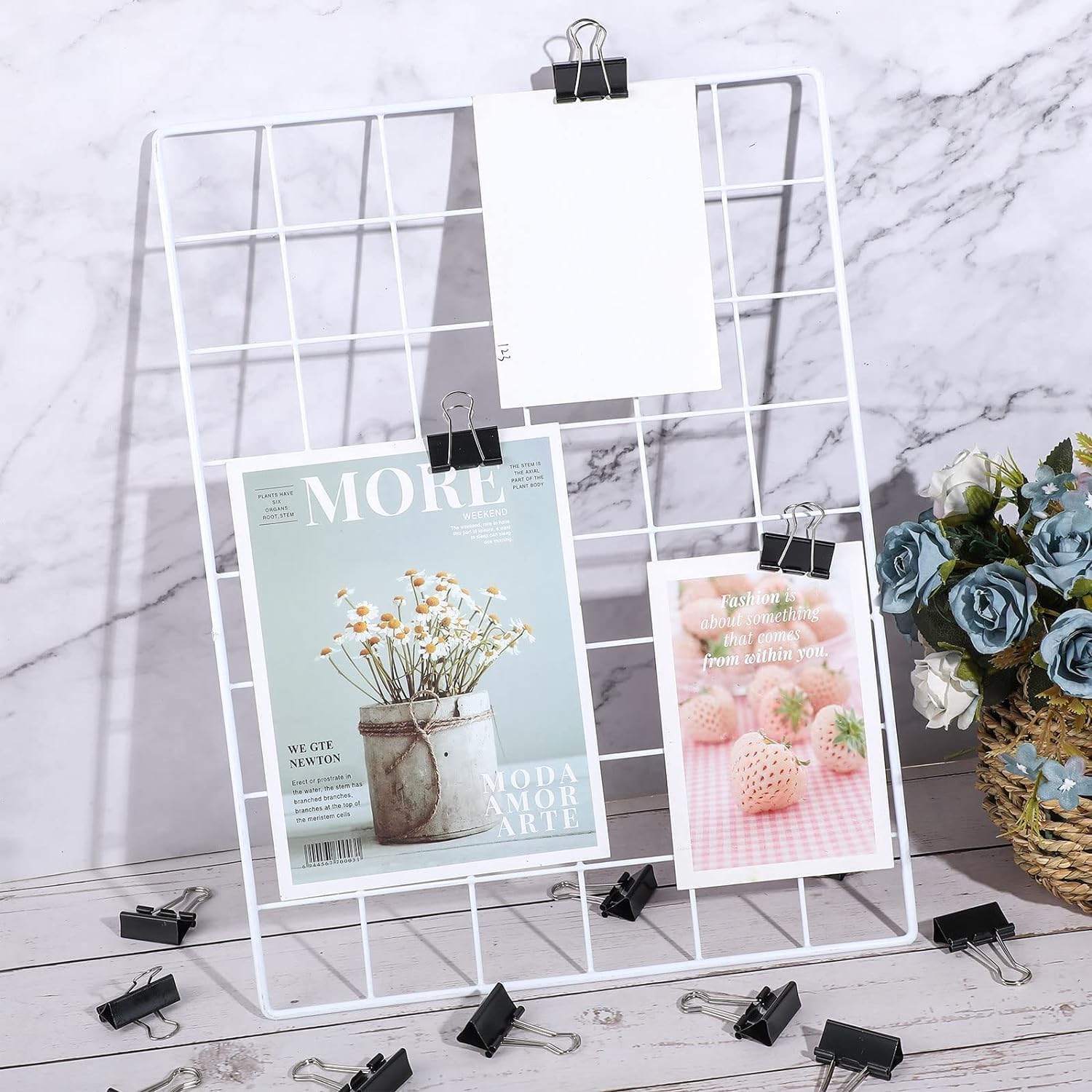 Mittelgroße Binder-Clips mit Behälter, mittlere Größe, große Büroklammern, Klemmen für Papierarbeiten, für Büro und Heimbedarf, Schule, Schwarz, 48 Stück