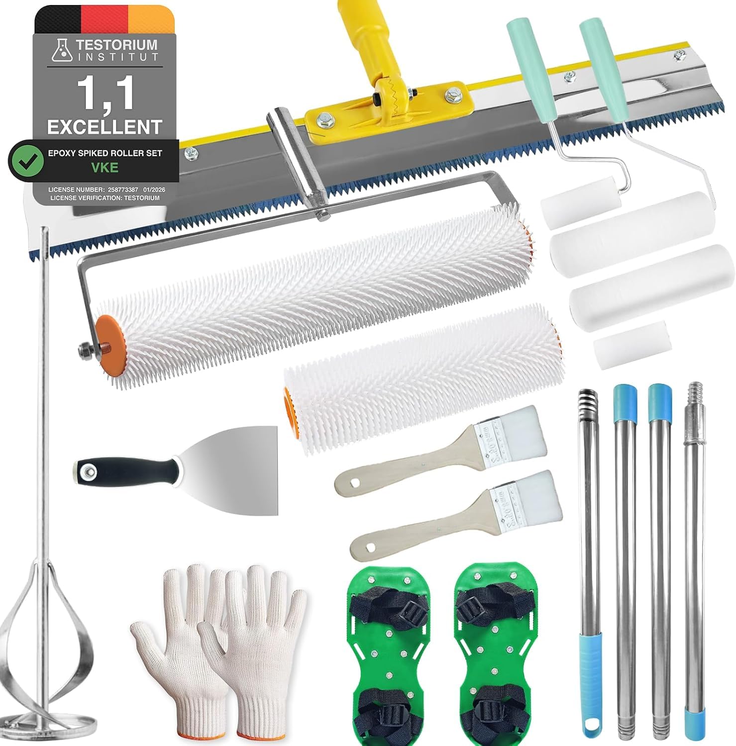 VKE Epoxy Spiked Roller Self Levelling with Spiked Shoes
