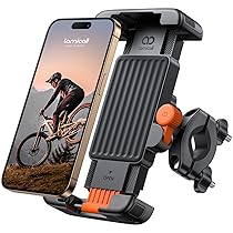 Lamicall Supporto Telefono Bicicletta – (1S Blocco, Sblocco) 360° Rotazione, Supporto Telefono Moto con Protezione in Silicone per iPhone 17, 16, 15 Pro Max, Galaxy S25 S24 Ultra e Altri 6-7″ smartphone