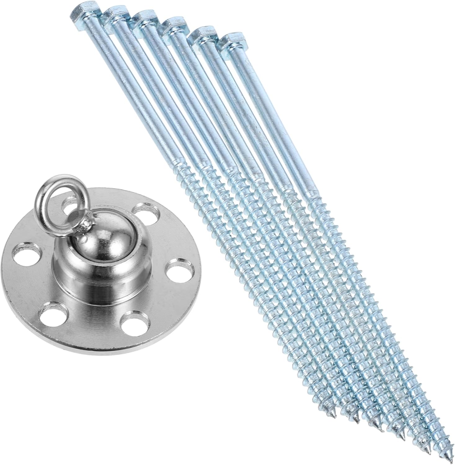 Heavy Duty Dog Tie Out Stake Set 360° Rotating Rust-Resistant Metal Ground Anchor for Large Dogs for Outdoor Use Leash Attachment