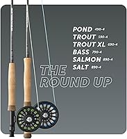 Vista 3 de Redington Wrangler - Kit de pesca con mosca, caña de acción media rápida, carrete de agua cruzada, línea de mosca, líder y estuche de transporte