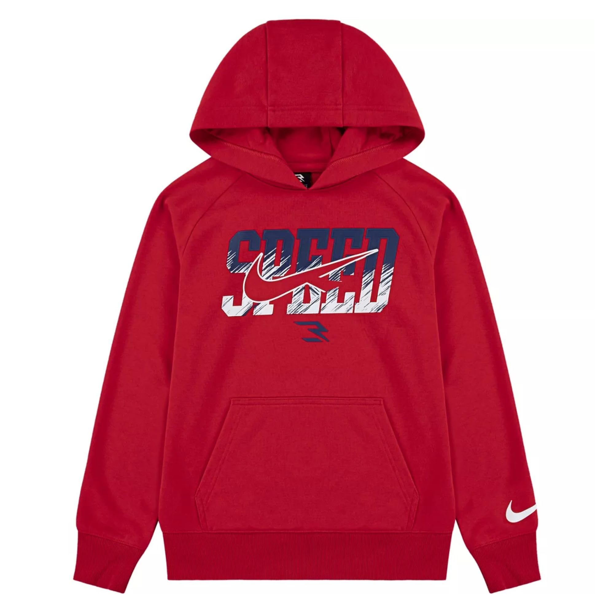 Nike 3Brand Felpa da Ragazzo con Cappuccio Speed of Light Rossa Codice 9Q1213-U10