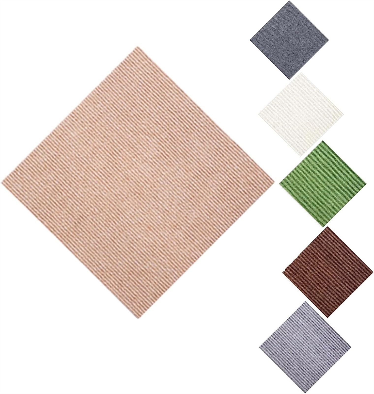 Cxvhsertwr Camel Carpet Squares, Carpet Tiles 20X20in Self-Adhesive Multi-Purpose Squares(,16Pcs)