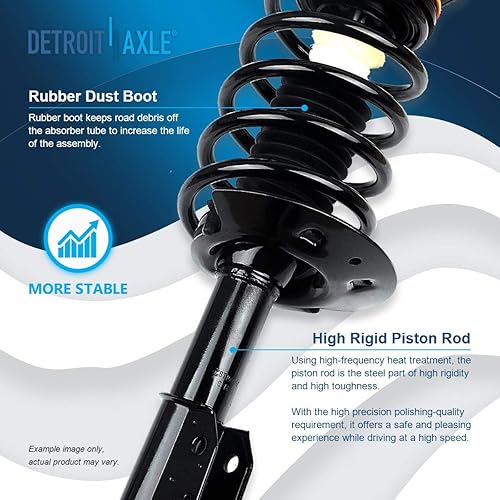 Miniatura 661 de Detroit Axle - Puntal delantero para Hyundai Sonata 2012-2014 2012-2015 Kia Optima, puntal lateral izquierdo con montaje de resorte helicoidal 2013