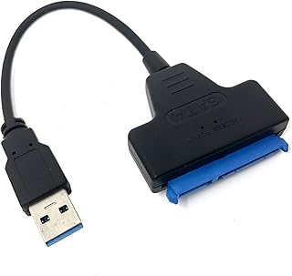 KamKorda USB to SATA cable SSD SATA Adapter SATA to USB Cable for SSD/HDD SSD to USB 3.0 Adapter SATA to USB 3.0 - Black