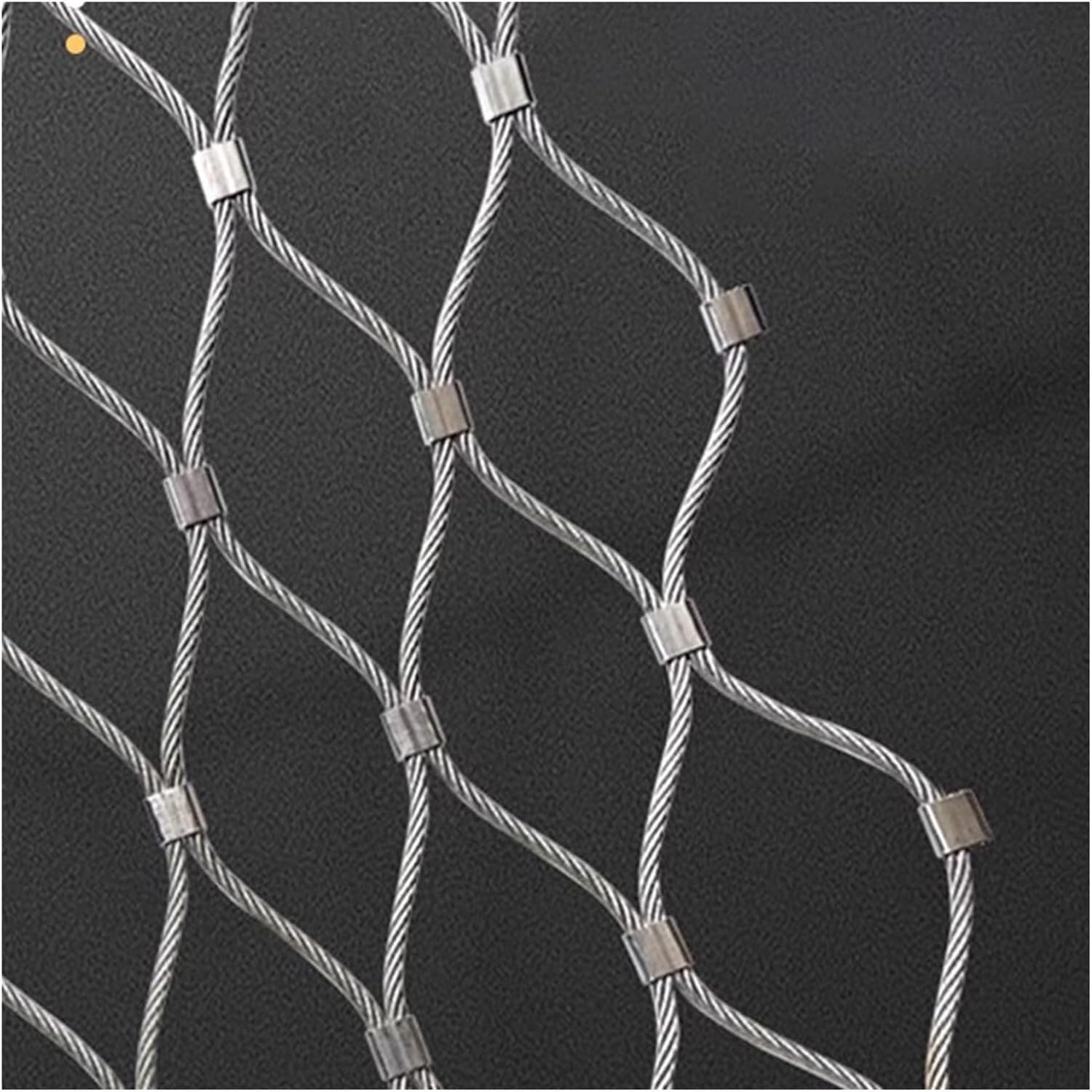 JvFbjLF Stainless Steel Rope Net, Anti-theft And Fall Protection Net, Flexible Impact Resistant Boundary Protection Net(1.5mm,8cm)
