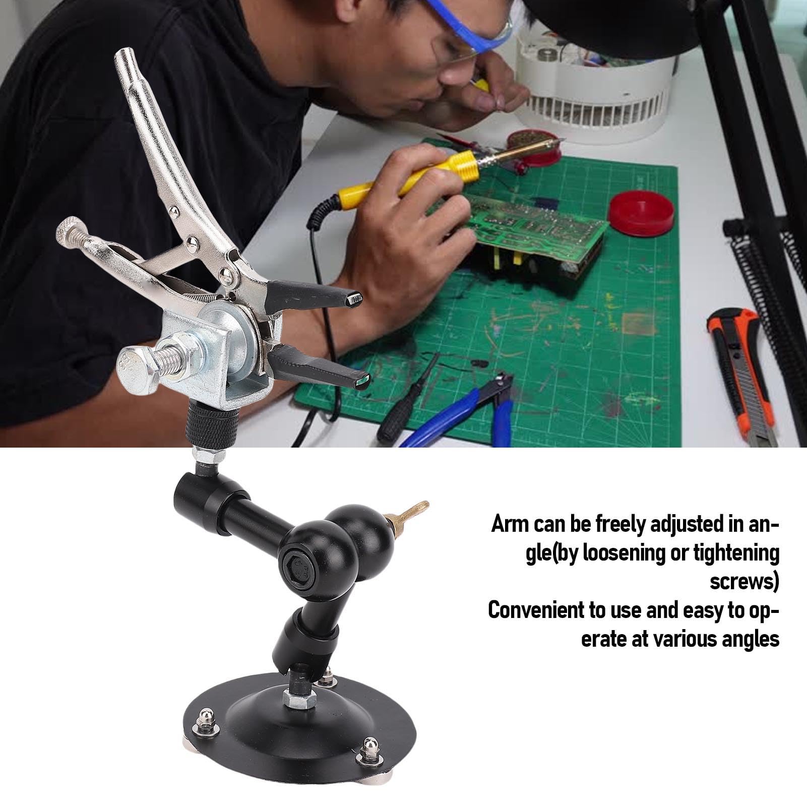 CHICIRIS Helping Hands Abrazadera de Soldadura Brazo Flexible Ajustable
