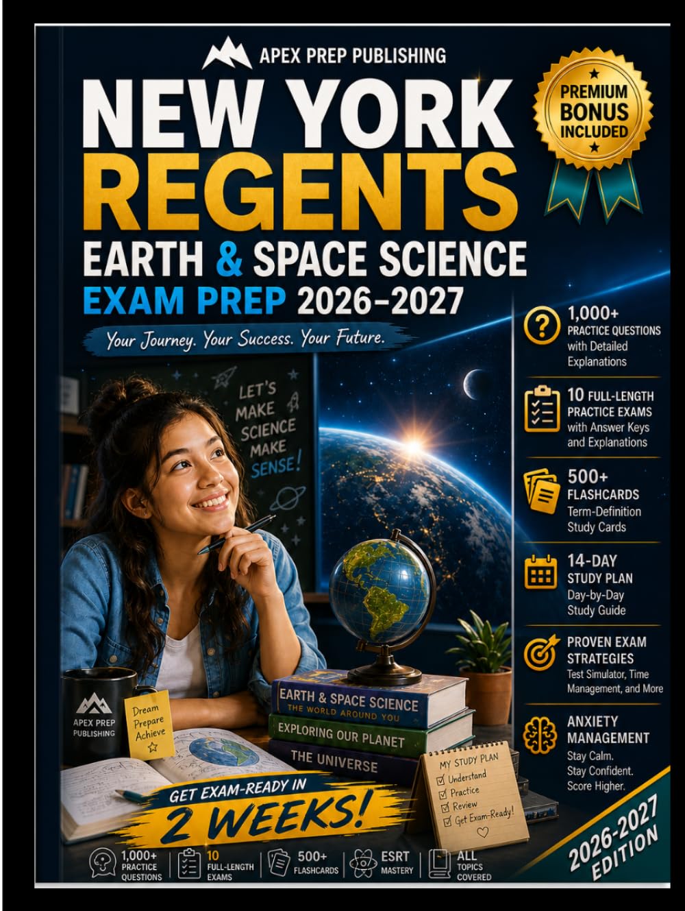 New York Regents Earth and Space Science Exam Prep 2026-2027: The 3-in-1 Bible to Master Your New York Regents Earth Science Examination in 2 Weeks and Pass With Confidence