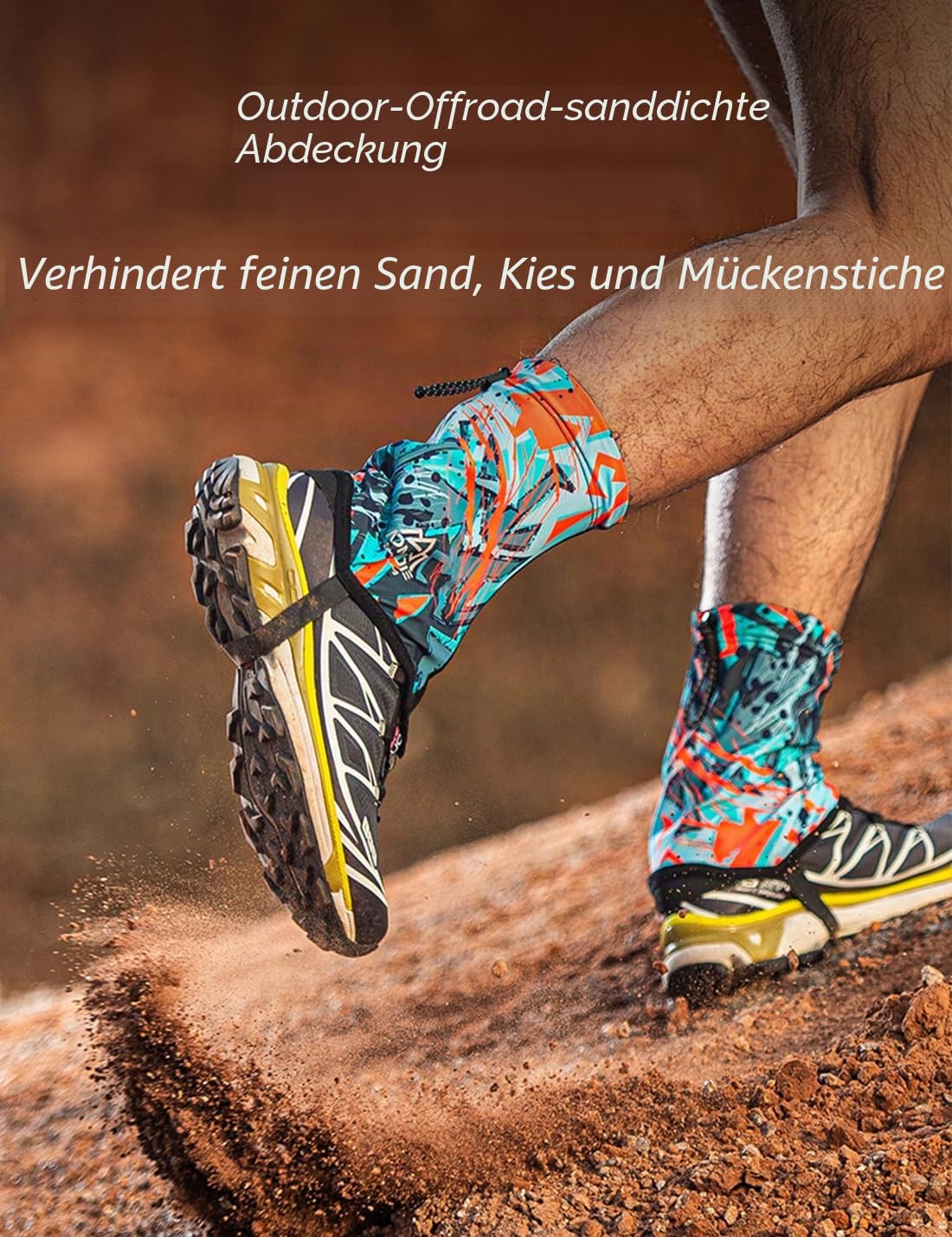 Trail Low Gamaschen für Damen und Herren Atmungsaktiv Wasserdicht Verstellbare Gamaschen zum Wandern Klettern Laufen