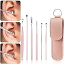 Seenoz 10-In-1 Nail Clipper Set, Stainless Steel Manicure Pedicure Kit with Case, Travel Mini Nail Kit with Leather Case, Professional Nail Care Tools for Men & Women (Pack of 1, Pink) gallery image