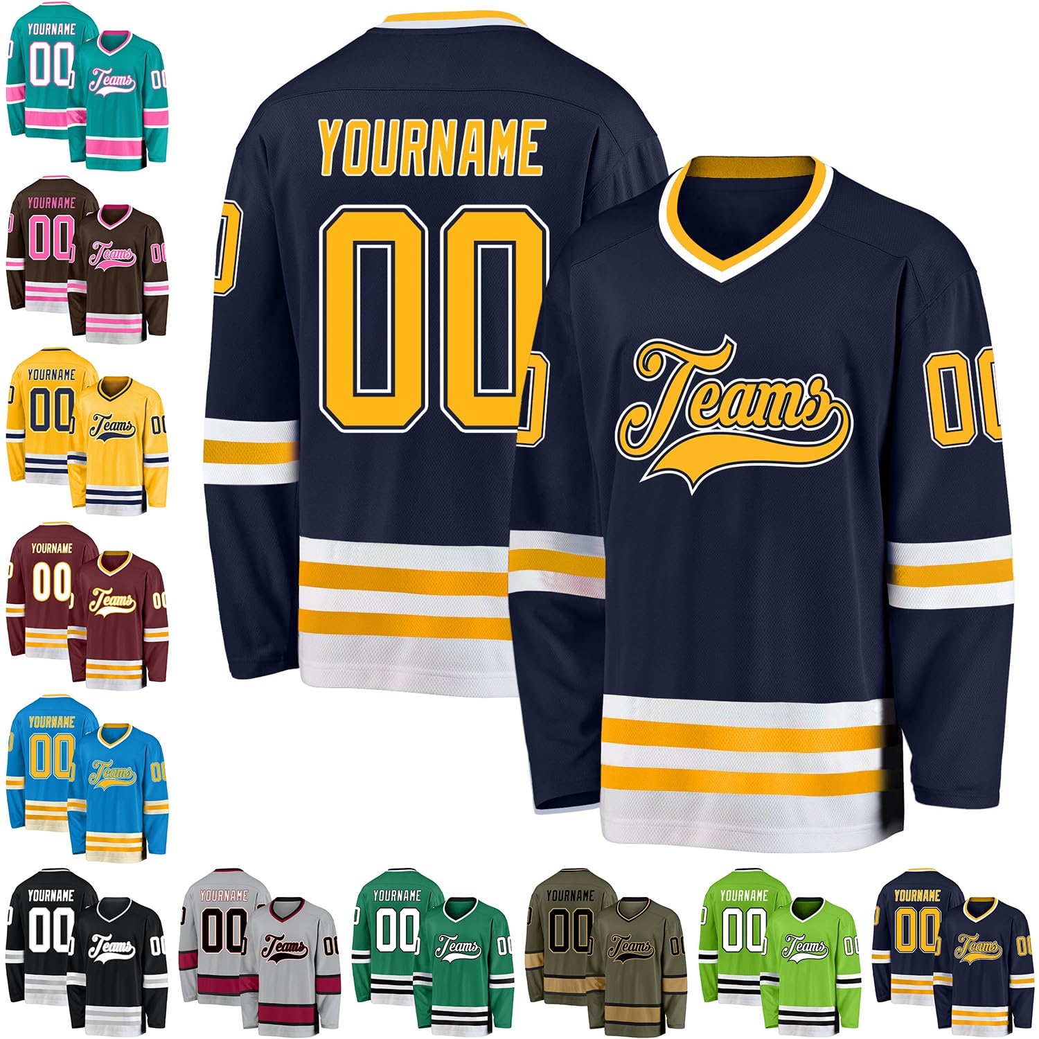 Custom Black White-Gray Hockey Jersey Personalized Sports Hockey Jersey for Men Women Youth