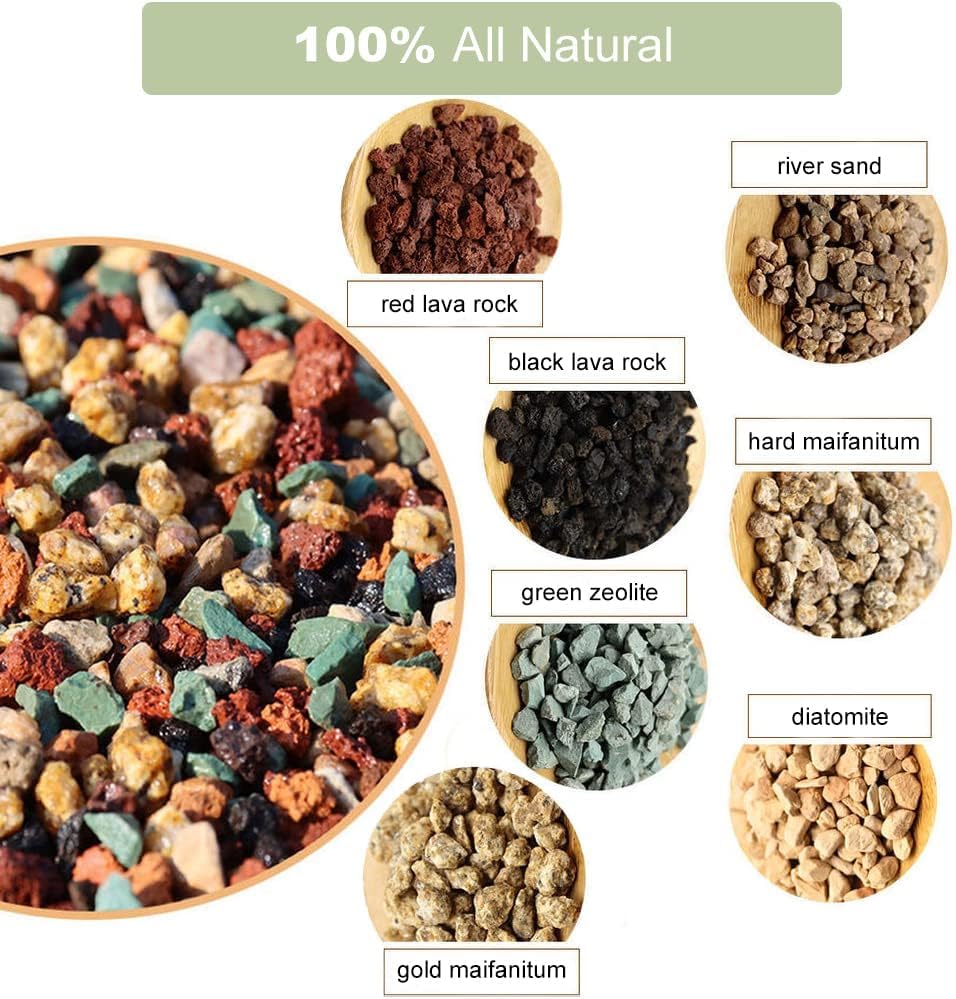 GOTVUGE Horticultural Lava Rock Mix, Pumice Succulent Cactus Natural Potted Bonsai Garden Gravel Top Dressing, 1000g - Image 2