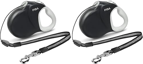 Miniatura 8 de Fida Correa retráctil mejorada de 30 pies para perros, correa resistente para mascotas para razas medianas y medianas de hasta 110 libras, correa de