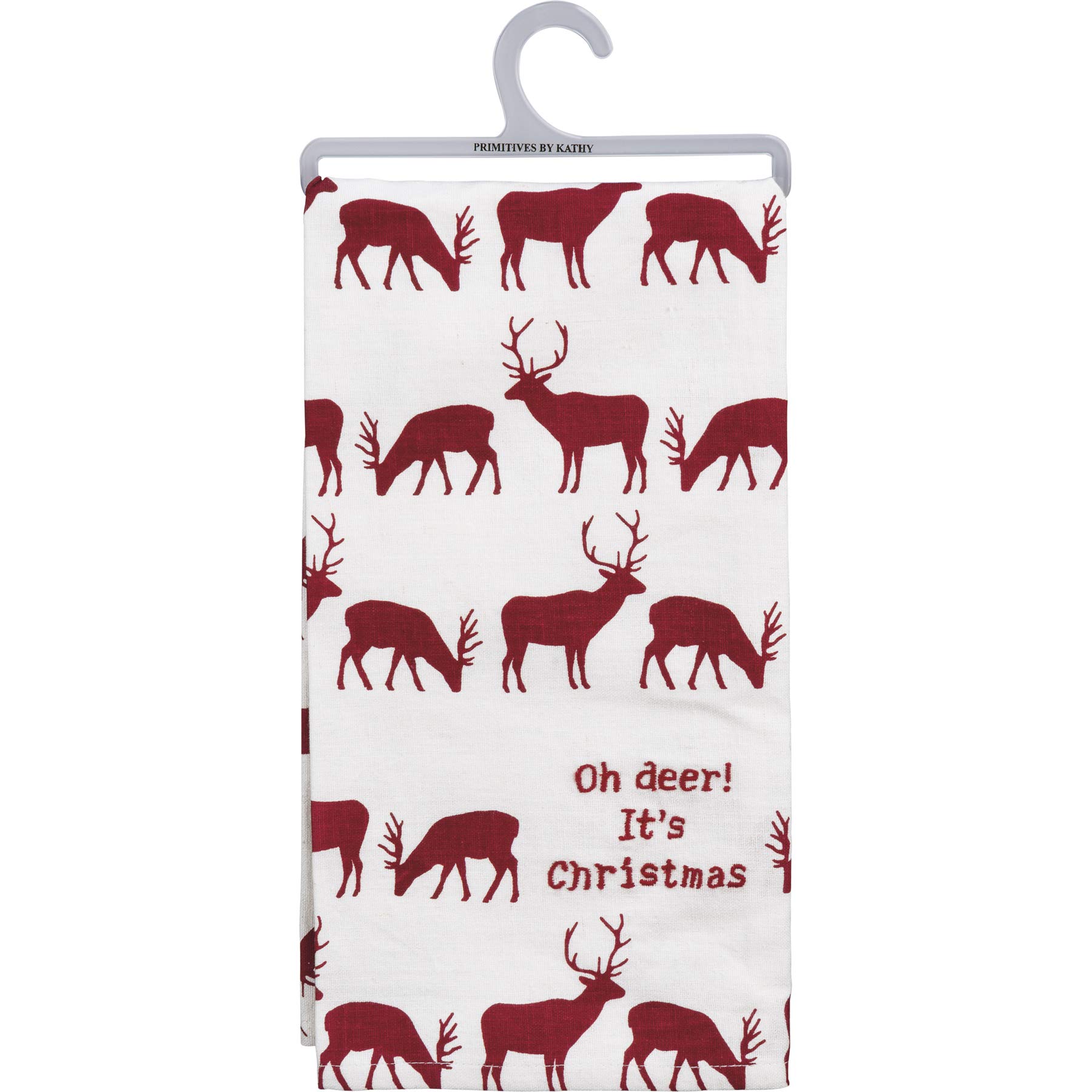 Torchon de cuisine Oh Deer It's Christmas linge de maison imprimé cerf