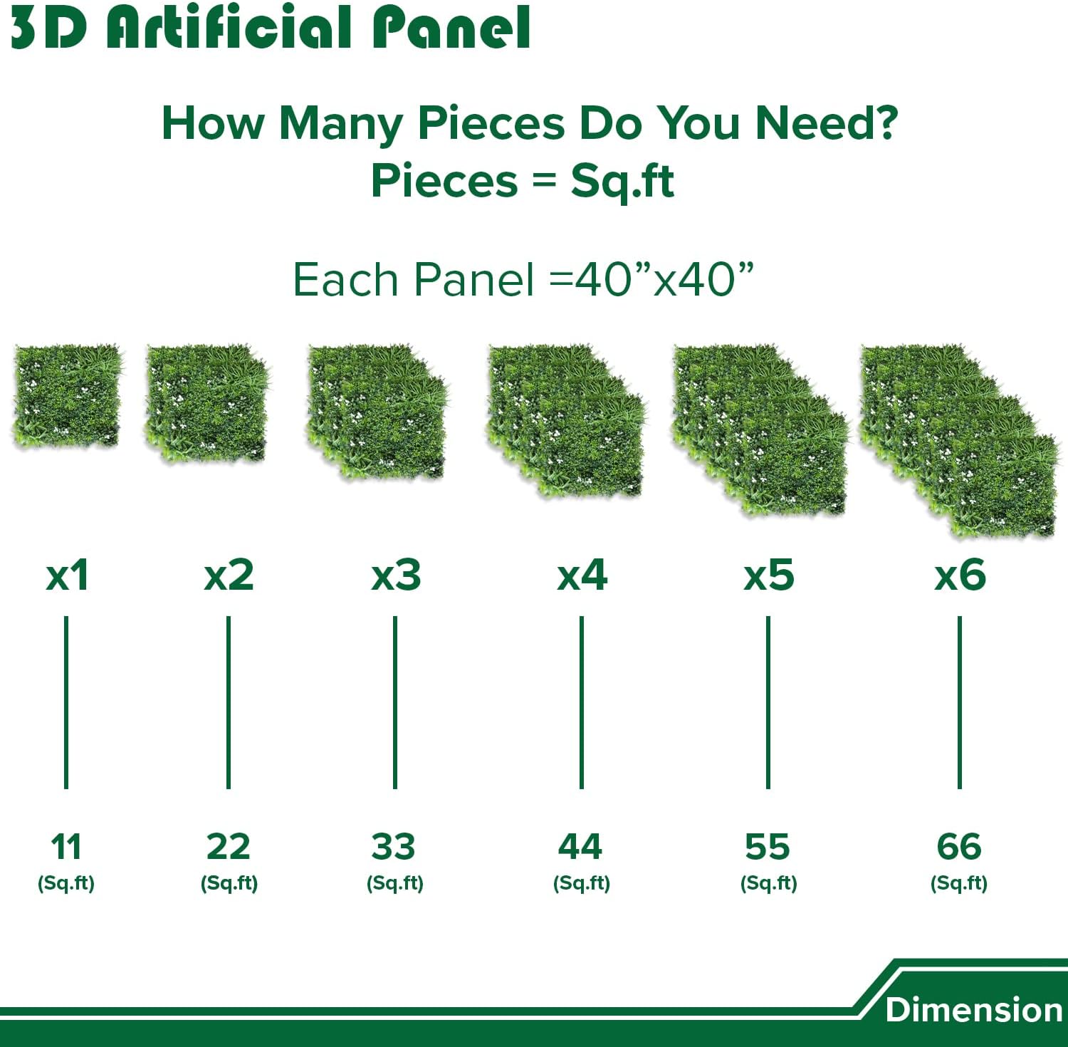 Artificial Grass Wall Panels 40"x40"-1Pack Greenery Backdrop Faux Boxwood Panel Fake Hedge for Garden Wedding Décor Outdoor Green Privacy Fence, 02 Mixed