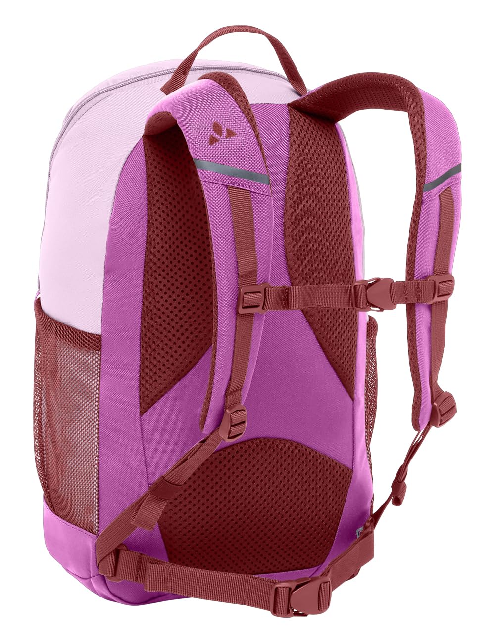 VAUDE Hylax 15 Kinderrucksack, gepolstert – Raspberry | Kinderrucksack mit 15L Volumen – Wanderrucksack für Kinder mit verstellbarem Tragesystem – gepolsterte Schulterträger