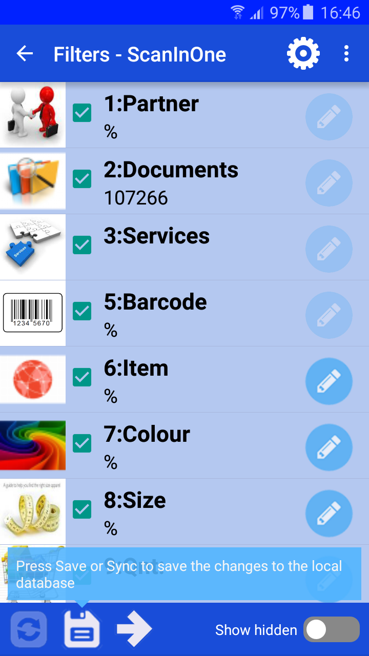 ScanInOne Barcode scanner, business for Android