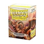 Dragon Shield | Standard Size Card Classic Sleeves | 100 CT - Smooth & Tough Premium TCG Sleeves - Compatible with Pokemon, Flesh & Blood, One Piece & Magic The Gathering | Tangerine