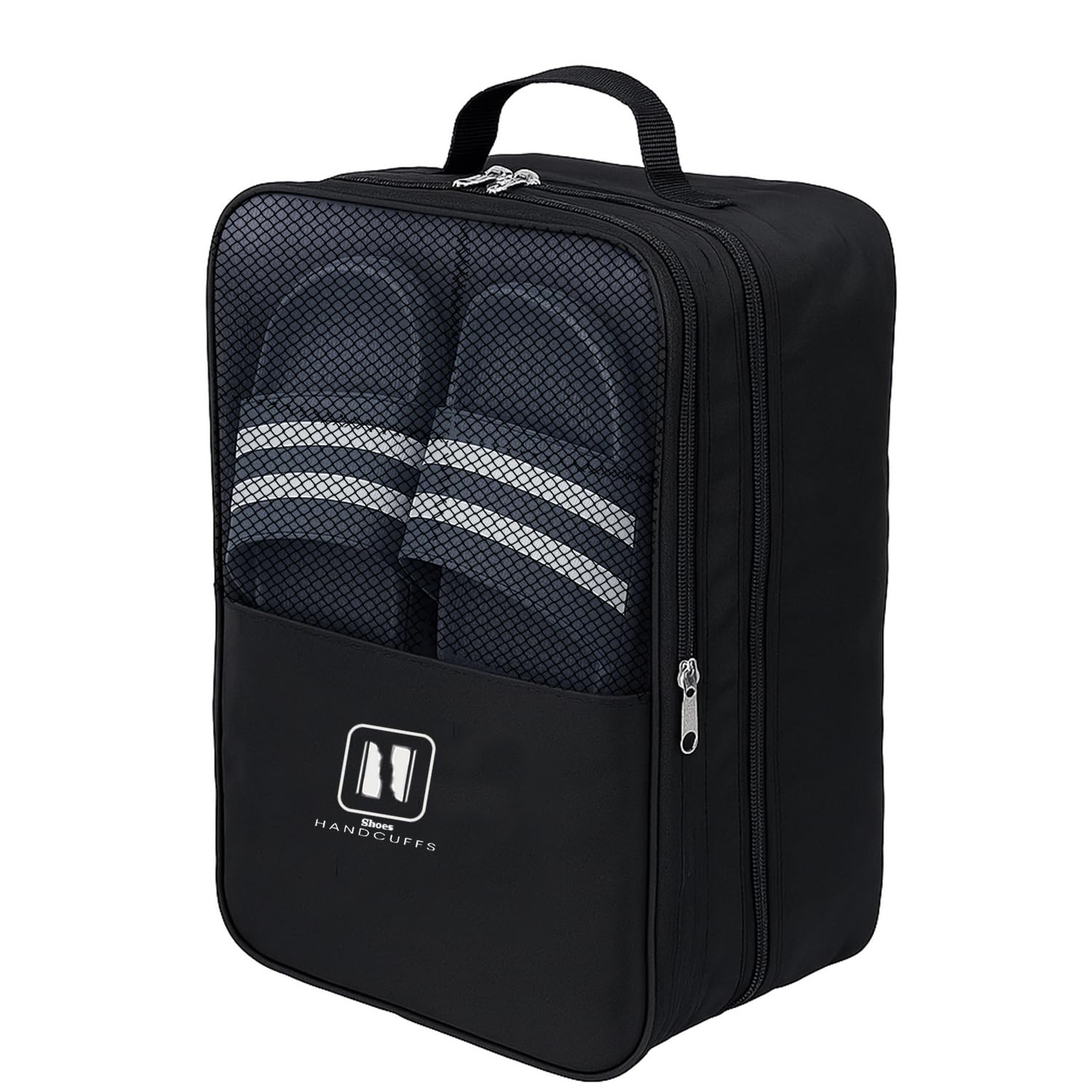 Shoe Bags | Travel Pouch | Footwear Organiser | Storage | Sandal | Slipper | Portable Bag | Travelling | Packing Accessories (Black)