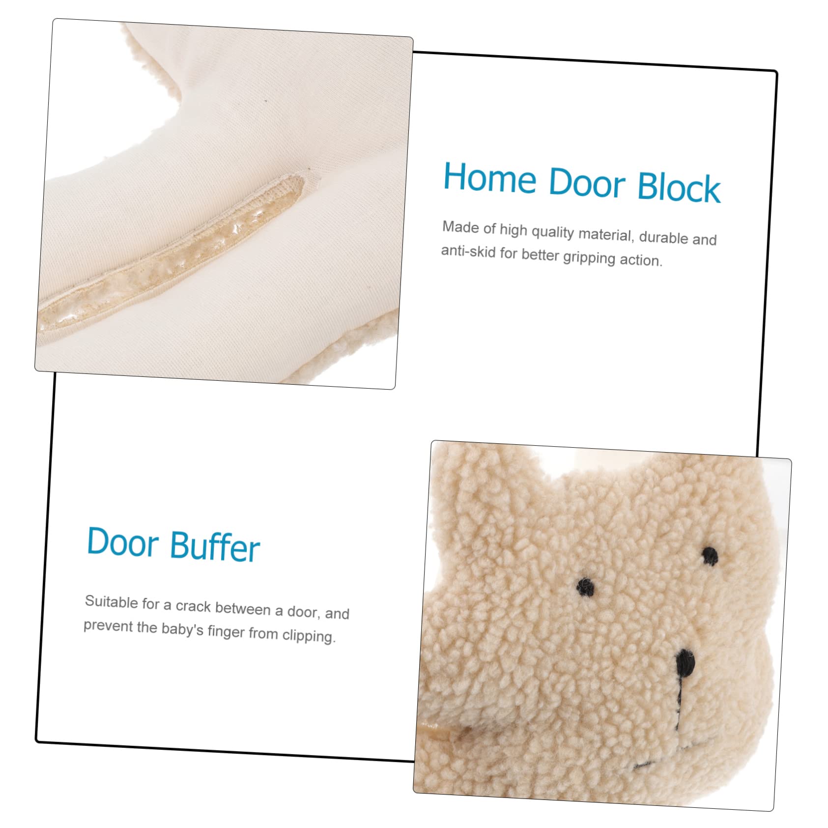 TOYANDONA 3piezas Topper De Puerta Forma De Oso Protector De Manos para Bebés Tope De Puerta De Peluche para Seguridad Infantil El Hogar