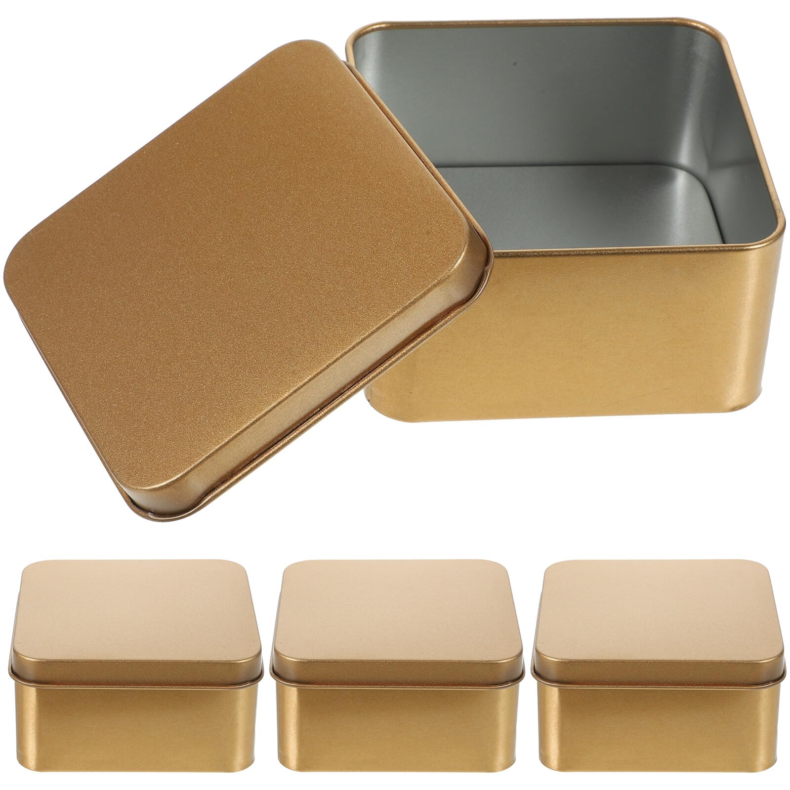 Set da 10 Barattoli in Latta con Coperchio Sigillante Contenitori per Tè Zucchero e Caramelle Scatole Portaoggetti Compatte per Cucina e Casa