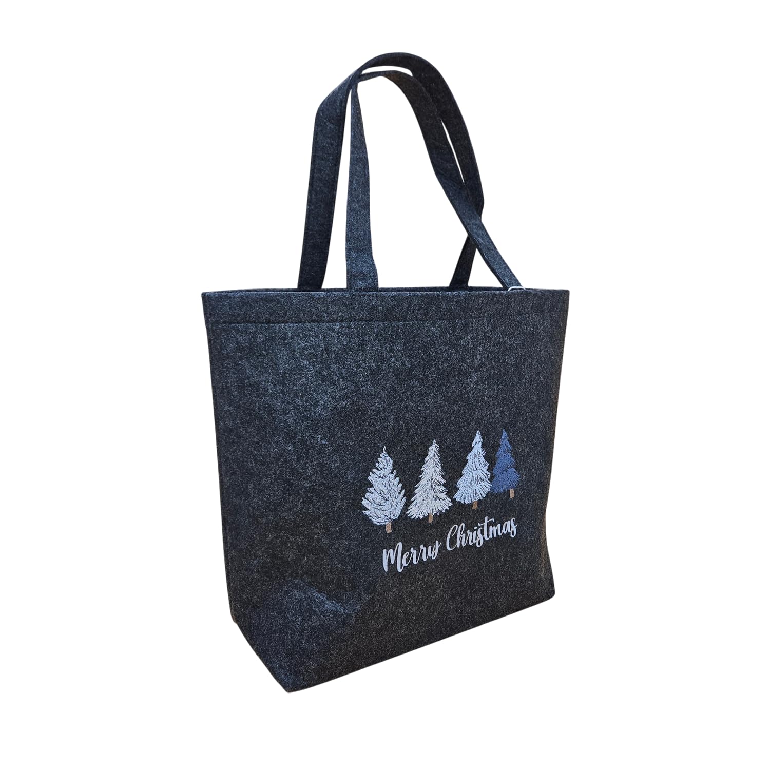 Filztasche Felt-Shopper groß bestickt mit Hirsch-Motiv, 49x39x13,5 cm